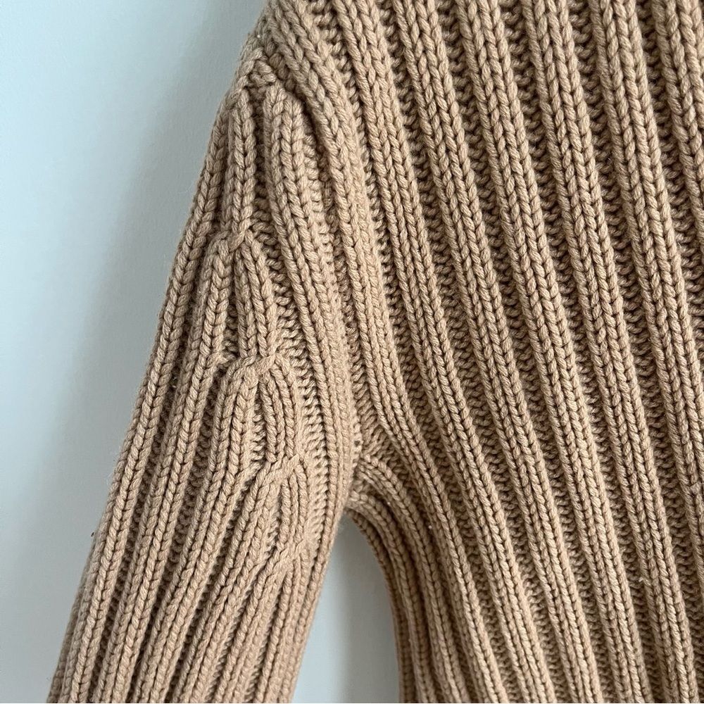 adam (by Adam Lippes) Cashmere Hooded Sweater, Tan, M - Picture 7 of 9